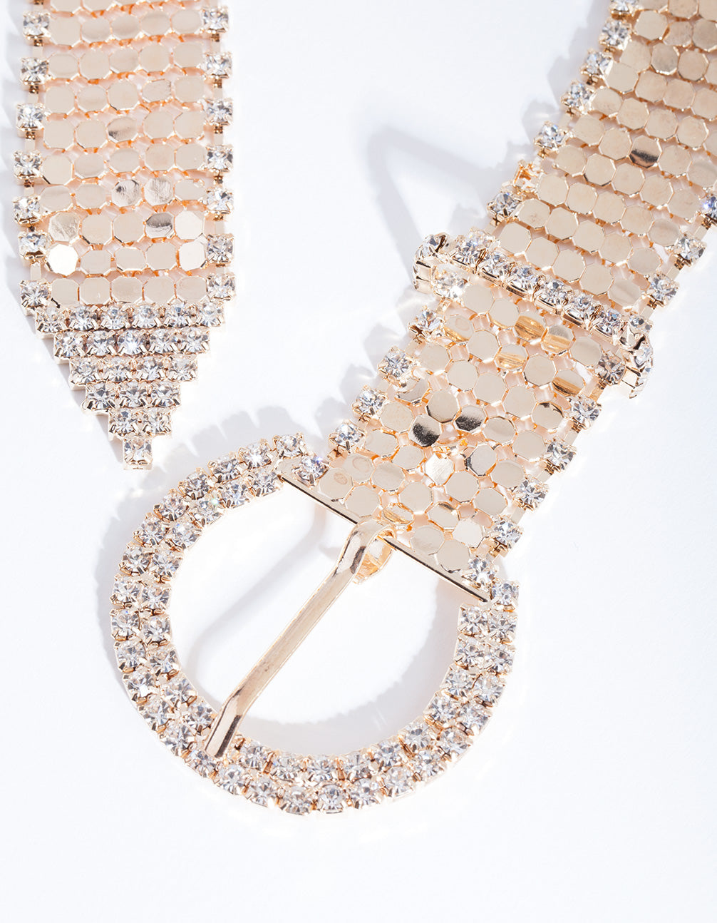 Gold Round Diamante Belt