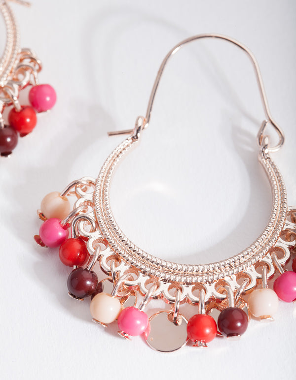 Rose Gold Jingle Bead Earrings