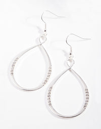 Silver Figure 8 Diamante Earrings - link has visual effect only