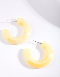 Yellow Hoop Earrings - link has visual effect only