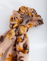 Floral Velvet Scarf Scrunchie - link has visual effect only