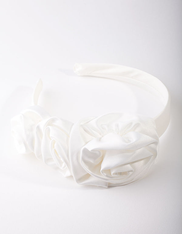 White Rose Headband