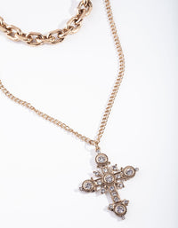 EVNK AG LYRD CHAIN CROSS NL@ - link has visual effect only