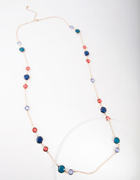 Gold Multi Stone Necklace - link has visual effect only