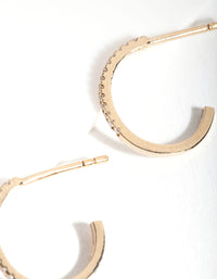 Gold Plated Sterling Silver Cubic Zirconia Circle Stud Earrings - link has visual effect only