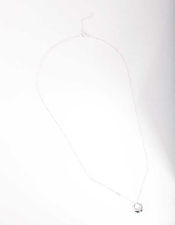 Sterling Silver Open Circle Necklace