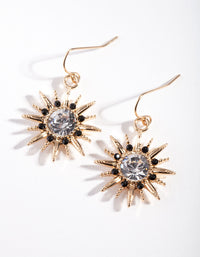 Gold Crystal Spike Star Earrings - link has visual effect only