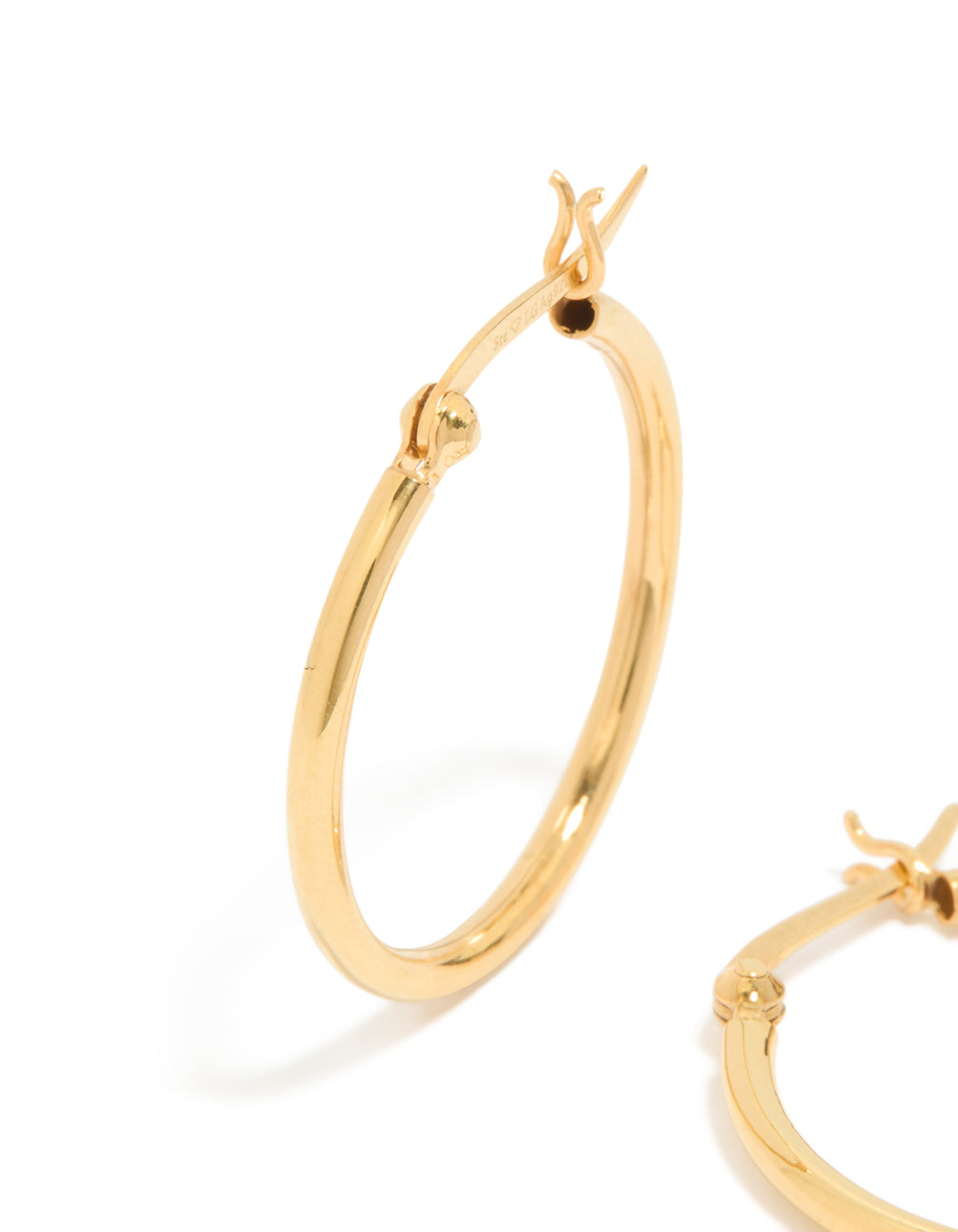 Gold Plated Sterling Silver Hoop Earrings