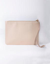 Cream Leatherette Clutch - link has visual effect only