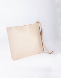 Cream Leatherette Clutch - link has visual effect only