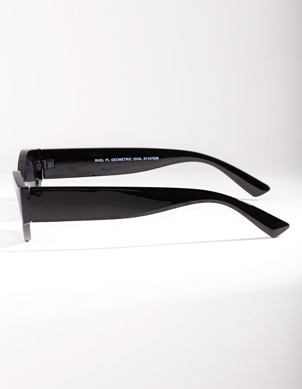 Black Geometric 90s Sunglasses