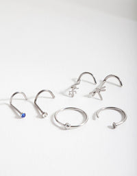Surgical Steel Animal Nose Jewellery 6-Pack - link has visual effect only