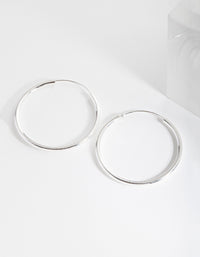 Sterling Silver 40mm Thick Hoop Earrings - link has visual effect only