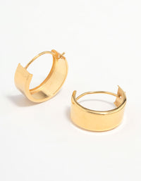 Gold Plated Sterling Silver Chunky Hoop Earrings - link has visual effect only