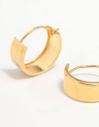 Gold Plated Sterling Silver Chunky Hoop Earrings - link has visual effect only
