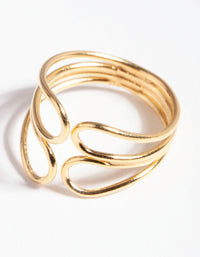 Gold Plated Sterling Silver Twisted Loop Cuff Earrings - link has visual effect only