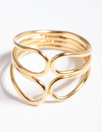 Gold Plated Sterling Silver Twisted Loop Cuff Earrings - link has visual effect only