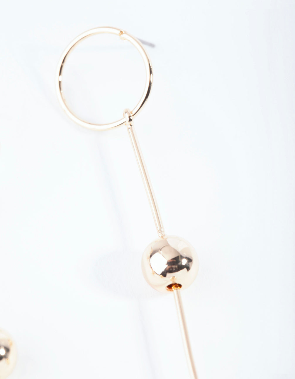 Gold Minimal Ball Drop Earrings