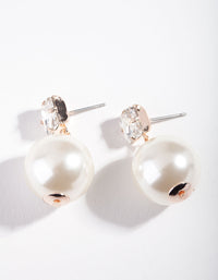 Rose Gold Pearl Princess Earrings - link has visual effect only