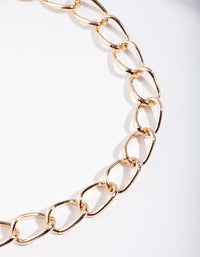 Gold Textured Chain Choker - link has visual effect only