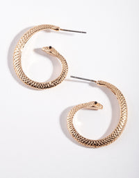 Gold Spiral Open Hoop Earrings - link has visual effect only