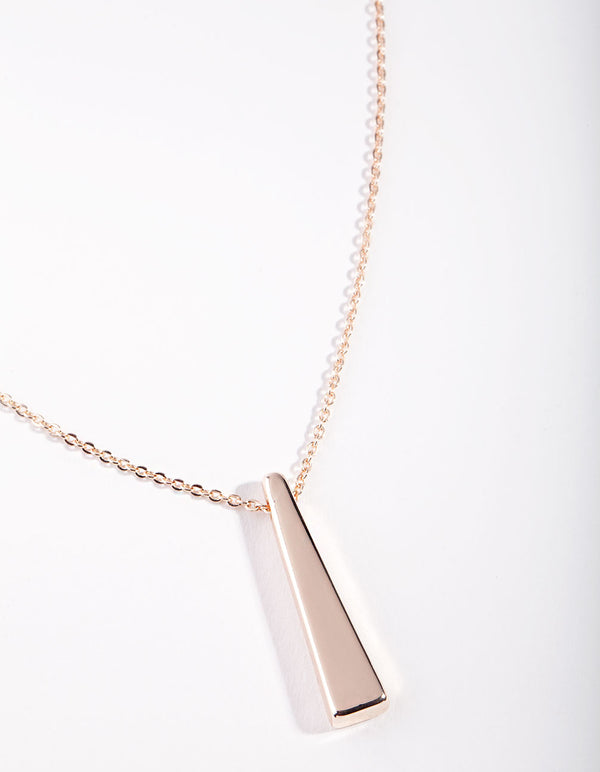 Rose Gold Triangle Drop Necklace