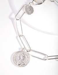 Real Silver Plated Freshwater Pearl Charm Bracelet - link has visual effect only