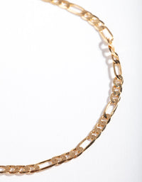 Real Gold Plated Thin Chain Bracelet - link has visual effect only