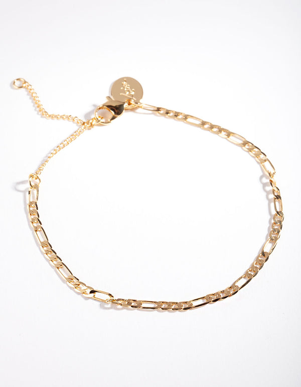 Real Gold Plated Thin Chain Bracelet