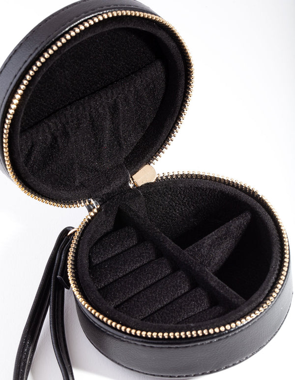Black Round Jewellery Box