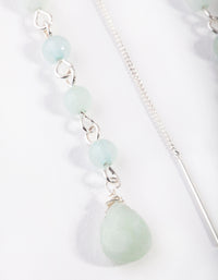 Silver Jade Thread Drop Earrings - link has visual effect only