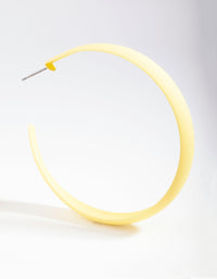 Neon Yellow Hoop Earrings - link has visual effect only