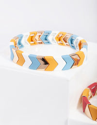 Gold Multi Geometric Stretch Bracelet 2 Pack - link has visual effect only