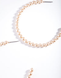 Rose Gold Mini Pearl Bead Earrings - link has visual effect only