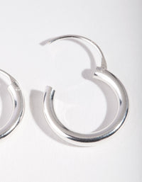 Sterling Silver 18mm Chubby Hoop Earrings - link has visual effect only