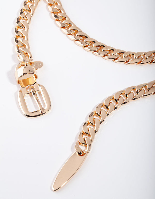 Gold Narrow Chain Link Belt