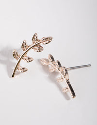 Rose Gold Fine Lead Stud Earrings - link has visual effect only