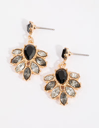Gold Embellished Drop Earrings - link has visual effect only
