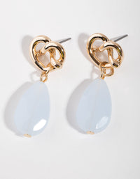 Gold Pretzel Drop Earrings - link has visual effect only