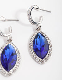 Silver Blue Navette Drop Earrings - link has visual effect only