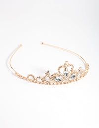 Kids Gold Diamante Tiara Headband - link has visual effect only