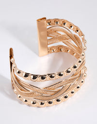 Gold Zip Twist Cuff Bracelet - link has visual effect only