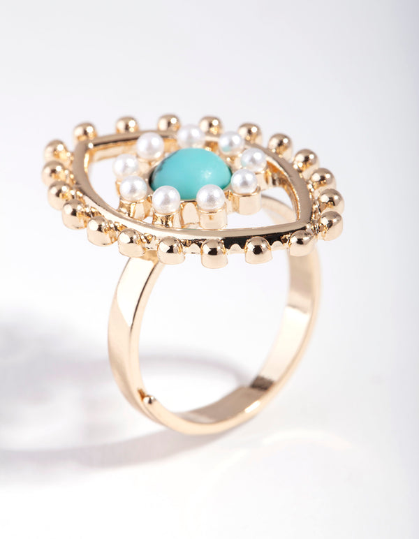 Gold Evil Eye Ring