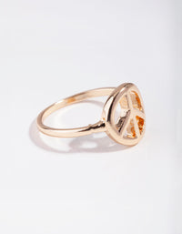 Gold Peace Sign Ring - link has visual effect only