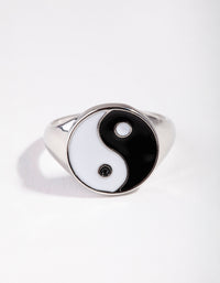 Silver Yin & Yang Signet Ring - link has visual effect only