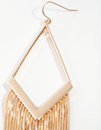 Gold Diamond Shaped Snakechain Earrings - link has visual effect only