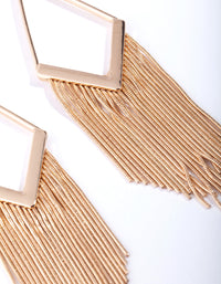 Gold Diamond Shaped Snakechain Earrings - link has visual effect only