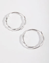 Sterling Silver Rope Twist Hoop Earrings - link has visual effect only