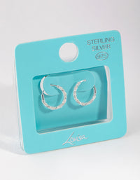 Sterling Silver Rope Twist Hoop Earrings - link has visual effect only