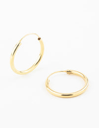 Gold Plated Sterling Silver 25mm Hoop Earrings - link has visual effect only
